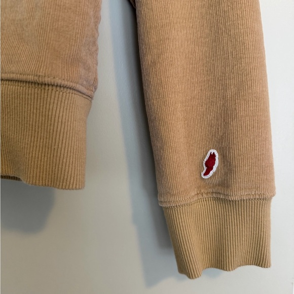 UVM Women's Tan Corduroy Quarter Zip - Picture 4 of 6